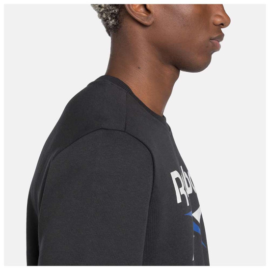 Reebok Ανδρικό φούτερ Identity Big Logo Fleece Crew Sweatshirt Reebok Ανδρικό φούτερ Identity Big Logo Fleece Crew Sweatshirt